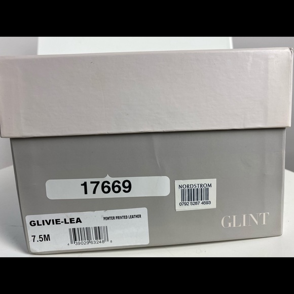 GLINT “Ivie” Leather Metallic Wedge Sandal Sz 7.5 - Picture 7 of 8